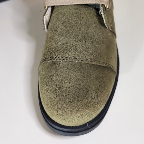 SOREL Major Carly Olive Green Suede Canvas Lace Up Combat Boots Women's Size 6.5 - Picture 16 of 16